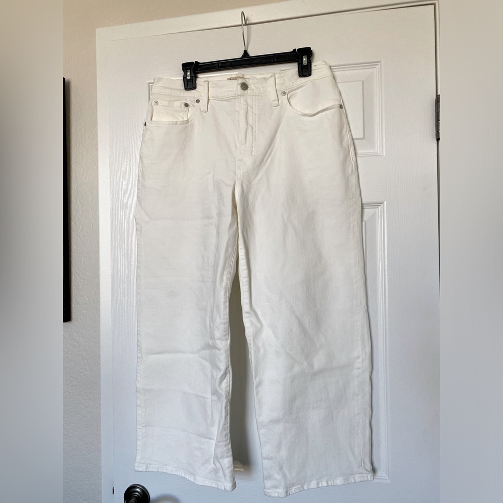 Madewell the perfect vintage wide leg crop jean, size 31